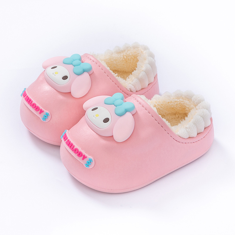 Sanrio talvised laste puuvillased sussid, uus veekindel, soe ja libisemiskindel sisekott plush-tüdrukute puuvillaste kingadega