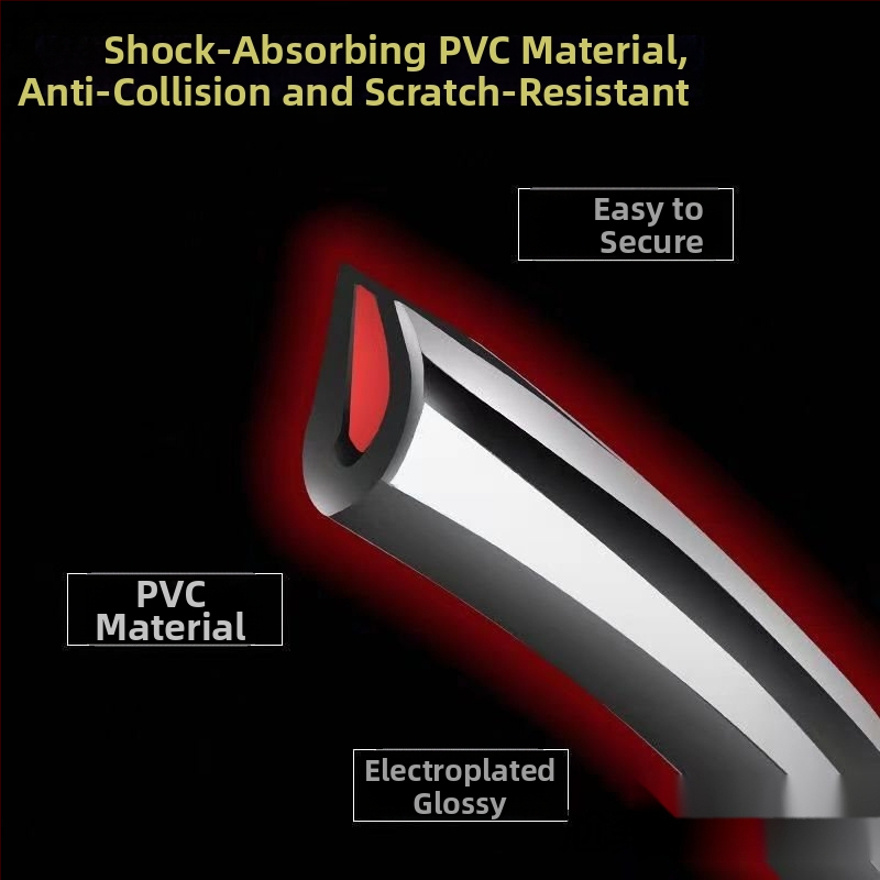 Нова лента против сблъсък за автомобилни врати, галванизирана гланцирана лента за защита от надраскване на ръба на вратата, декоративна лента, универсален модел