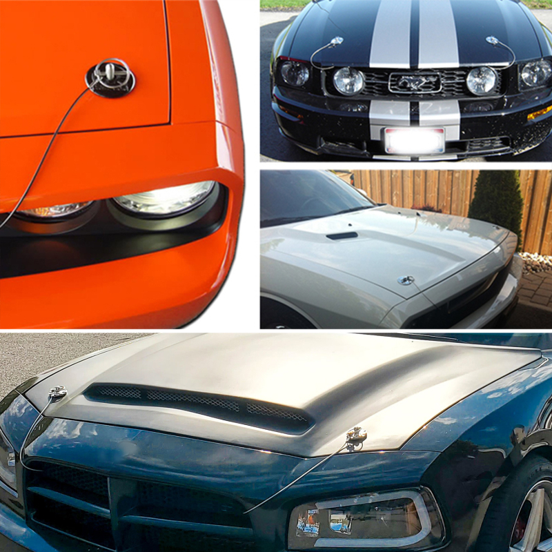 Универсална паста за модификация на автомобил, заключване на двигателя, състезателна универсална машина, заключване на капака на двигателя, тип кабел, алуминий, без перфоратор