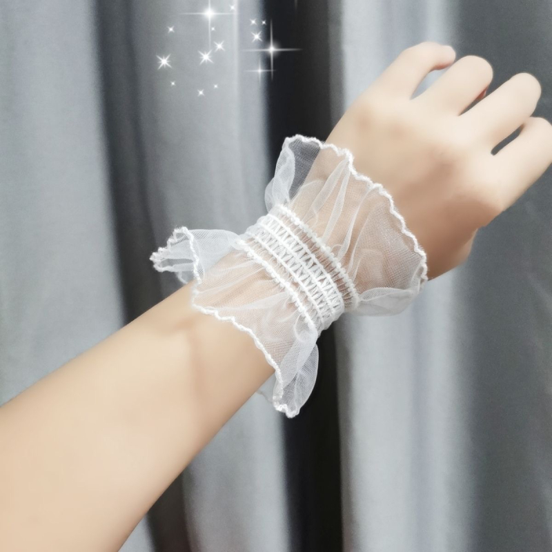Дантелени ръкави за китки, ръкави за ръце, блокиращи светлината, Jk фотосесия, основна декорация за китка от фея дантела за кратки видеозаснемания