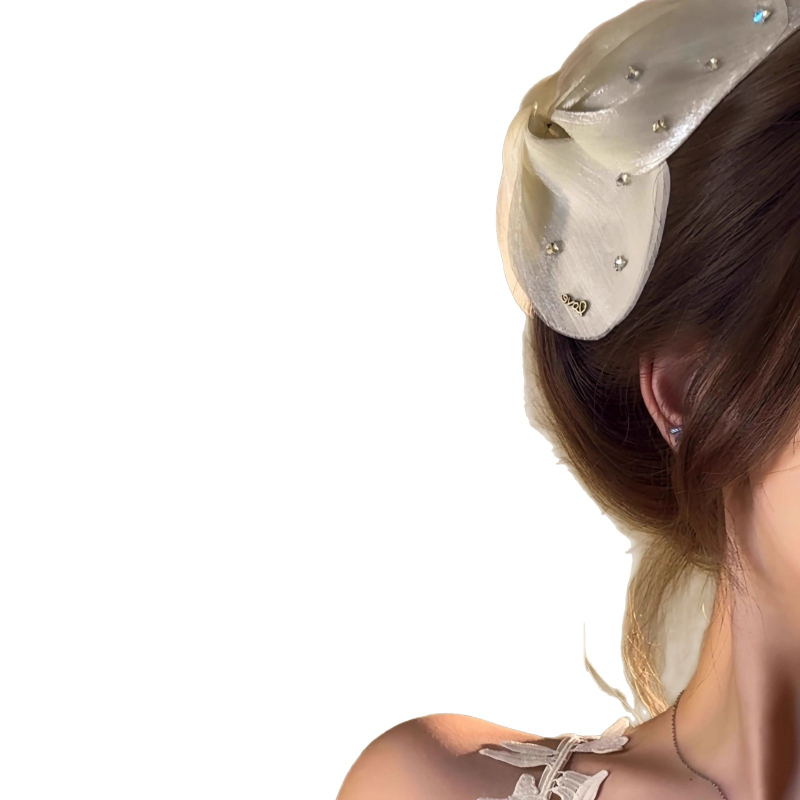 Снежна мъгла пеперуда нежна висок клас елегантна ярка прежда пеперуда фея френски щипка за захващане щипка акула фиба на тила