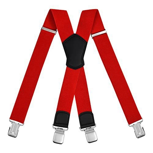 3,8 cm kukurūzų rašto 4 segtukų X formos vyriškos džinsinės petnešos, unisex reguliuojamo dydžio darbo drabužiai