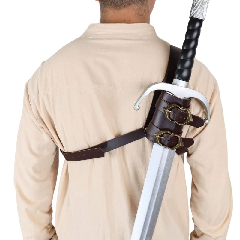 TEMU Prekogranični srednjovjekovni set mačeva s jednim leđem, nordijski vikinški stil, vintage COSPLAY rekviziti, Amazon