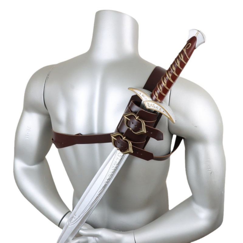 TEMU pārrobežu viduslaiku muguras viena zobena komplekts ziemeļnieku vikingu stilā vintage COSPLAY aksesuāri Amazon