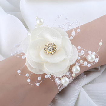 Vestuvių šventė Nuotaka Pamergė Riešo Gėlė Pieninė Rožė Ritininis Korsažo Smeigtukas Jaunikis Geriausias Vyras Korsažas XH812A