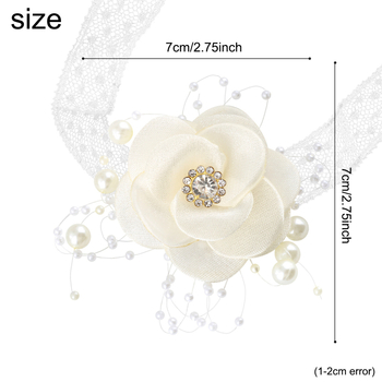 Vestuvių šventė Nuotaka Pamergė Riešo Gėlė Pieninė Rožė Ritininis Korsažo Smeigtukas Jaunikis Geriausias Vyras Korsažas XH812A