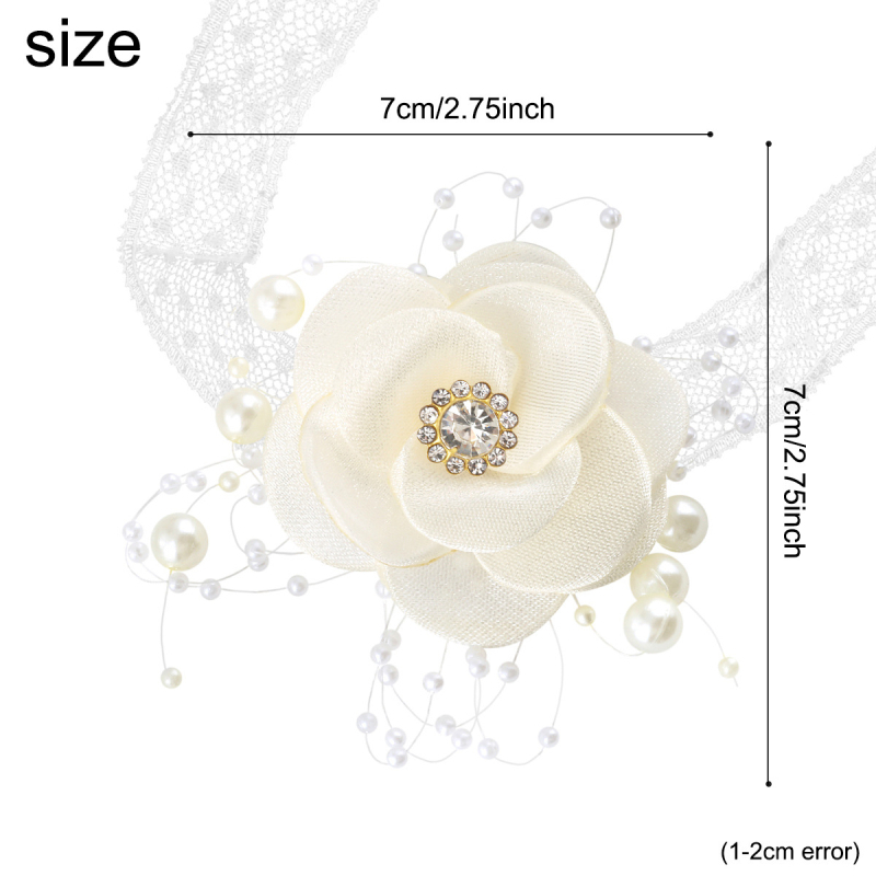 Vestuvių šventė Nuotaka Pamergė Riešo Gėlė Pieninė Rožė Ritininis Korsažo Smeigtukas Jaunikis Geriausias Vyras Korsažas XH812A