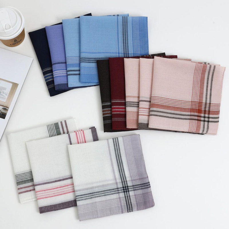 Kabatlakatiņš, kvadrātveida, klasisks, sviedrus noslaukošs, poliestera, plāns, rūtains, vīriešu, kabatlakatiņš, roku dvielis, retro, vecmodīgs, ūdens uzsūcošs