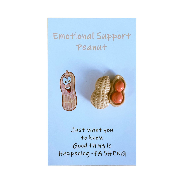 Джобна поздравителна картичка Temushein с позитивна енергия, емоционална подкрепа, джобна поздравителна картичка с краставица