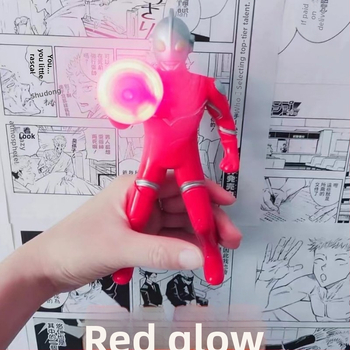 Mini Ultraman gaismas ventilators ar roku darbināms elektriskais ventilators, mazs rokas ventilators ar roku spiests Superman ērts manuāls ventilators