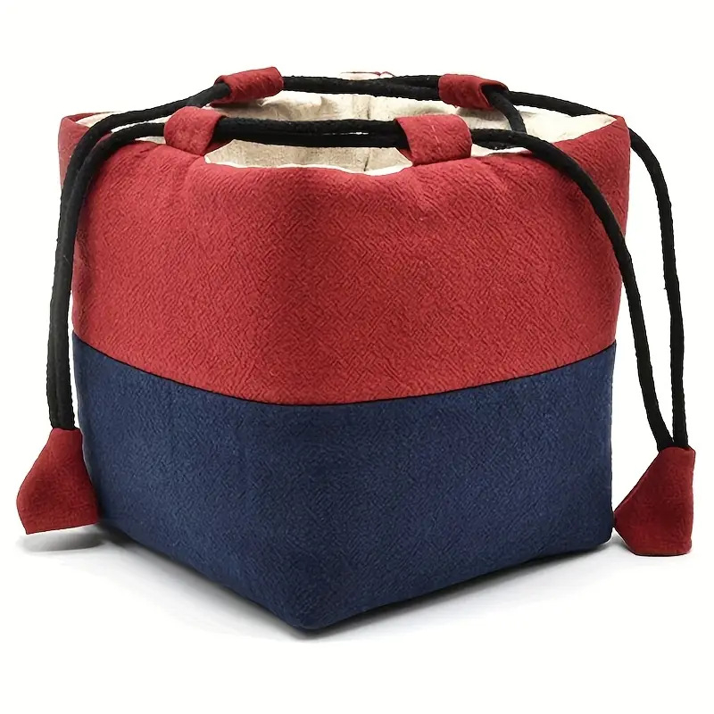 Платнена чанта за съхранение на чай с въже, китайско просто персонализирано лого, преносима мини чанта за съхранение, лилава пясъчник, платнена чанта