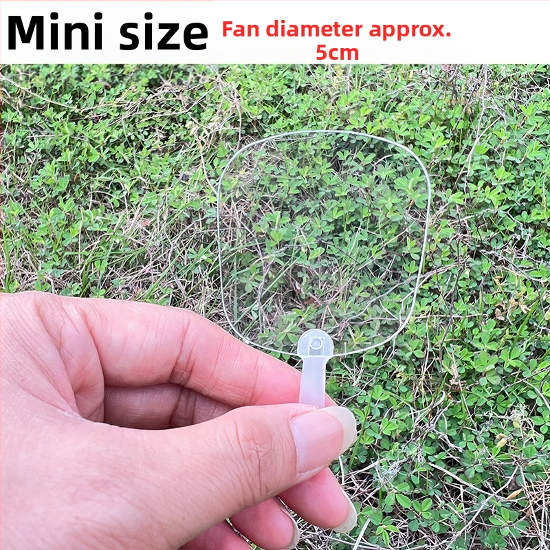 Goo kaardikleebisega mini läbipaistev lehvik, tühi mini beebi isetehtud lasteaia väike lehvik hulgimüügist