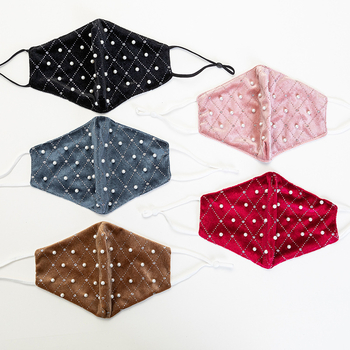 kaukė „Star Shiny Cloth“ kaukė moterims, suaugusiųjų mada, personalizuota, dulkėms atspari, apsauganti nuo saulės, perlų kaukė, madinga gamyklos vieta