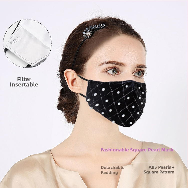 Маска Star Shiny Craft Mask Женска мода за възрастни Персонализирана прахоустойчива слънцезащитна перлена маска Модерно фабрично място