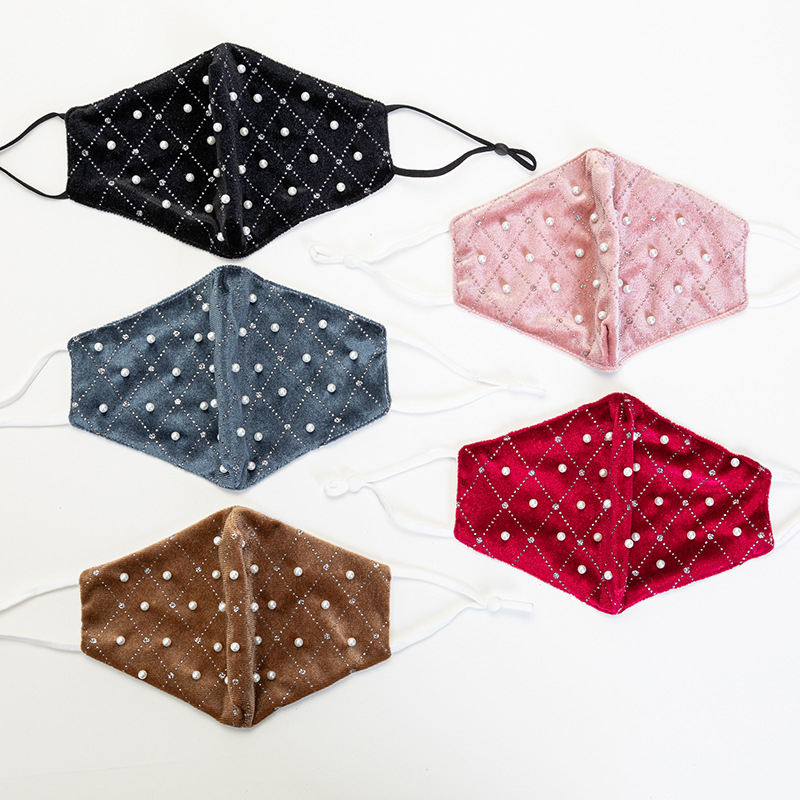 kaukė „Star Shiny Cloth“ kaukė moterims, suaugusiųjų mada, personalizuota, dulkėms atspari, apsauganti nuo saulės, perlų kaukė, madinga gamyklos vieta