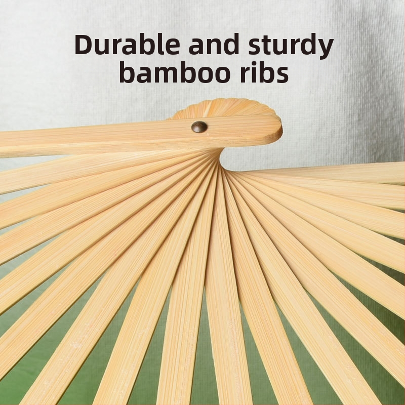 Ветрило за класически танци, ветрило за танци, женско ветрило, черно, дълго, дебело, двустранно лепило, ветрило за танци Zhou Yangko Square Dance Ink