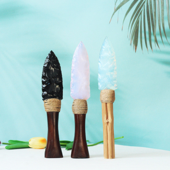 Piiriülene Amazoni kuum müük Natural Obsidian Protein Big Dagger Healing Home Office`i kaunistused