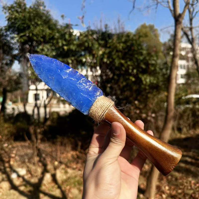 Piiriülene Amazoni kuum müük Natural Obsidian Protein Big Dagger Healing Home Office`i kaunistused