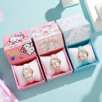 Legeeritud teemantvööga käekell keskkooli tüdrukutele Sanrio kvartskell tüdrukutele hulgimüügi niši moekell väliskaubandusele