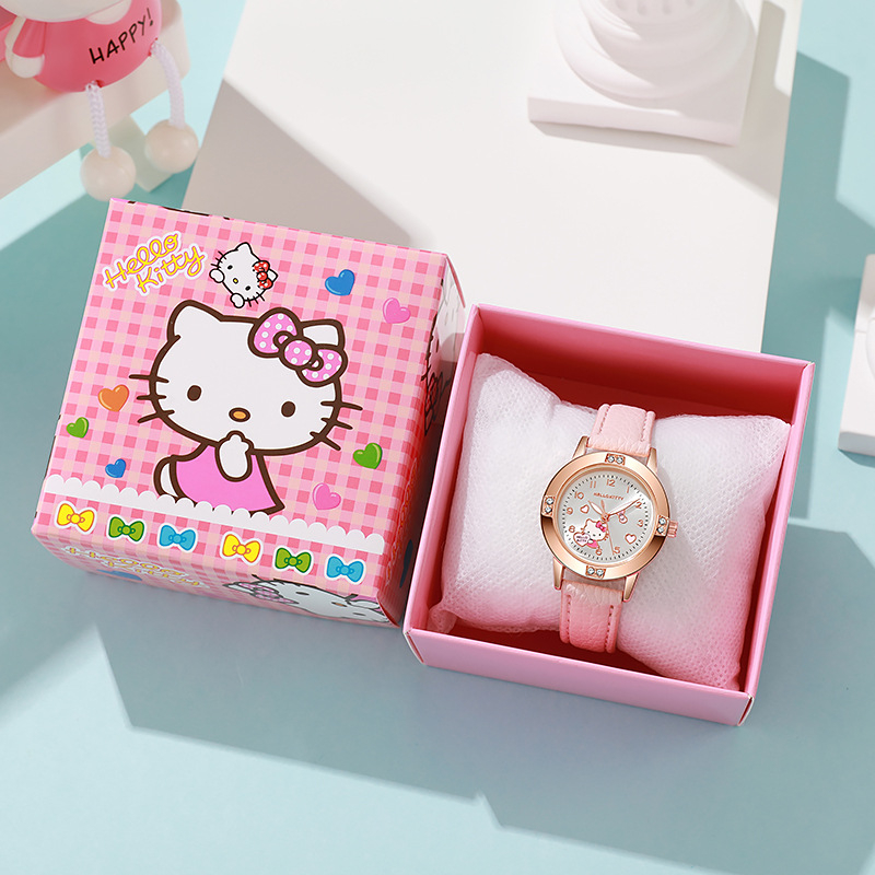 Legeeritud teemantvööga käekell keskkooli tüdrukutele Sanrio kvartskell tüdrukutele hulgimüügi niši moekell väliskaubandusele