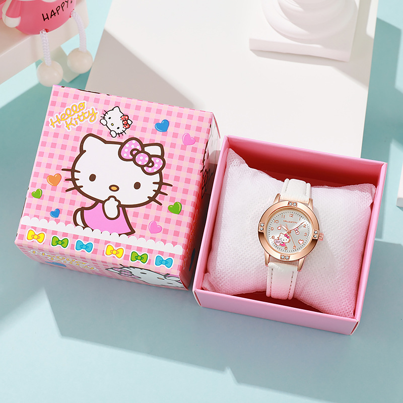 Legeeritud teemantvööga käekell keskkooli tüdrukutele Sanrio kvartskell tüdrukutele hulgimüügi niši moekell väliskaubandusele
