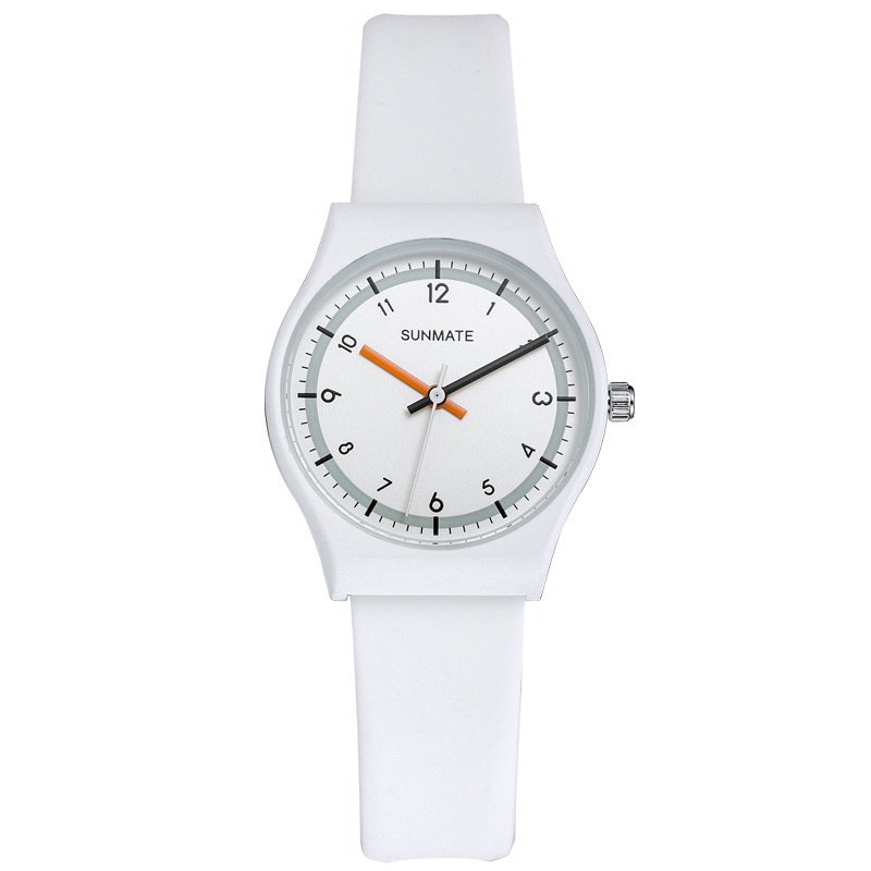 Senmi 2025 лентов часовник, прост, тънък, ежедневен, студентски часовник, прост детски силиконов моден часовник на едро
