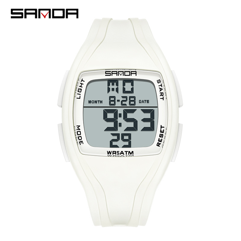 Sanda digitaalkell Lihtne ruudukujuline välistingimustes sportimiseks mõeldud veekindel kell Õpilaste peo ajastuse multifunktsionaalne digitaalkell