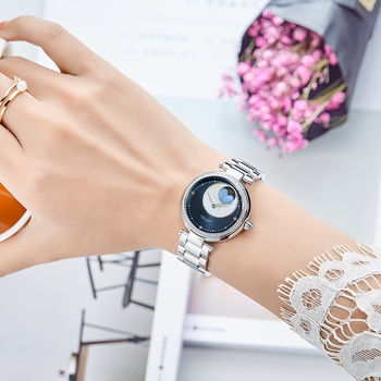 Γυναικείο αυτόματο μη μηχανικό ρολόι Solon, γυναικείο ρολόι από ανοξείδωτο ατσάλι, αδιάβροχο χαλαζία, ημερολόγιο, γυναικείο ρολόι, ζώνη από ατσάλι, γενιά