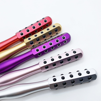 Διασυνοριακό ραβδί μασάζ ομορφιάς με ρολό σωματιδίων γερμανίου με μεταλλικό μάτι μασάζ με ραβδί μασάζ προσώπου για οικιακό φορητό μασάζ προσώπου