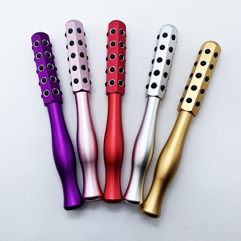 Piiriülene germaaniumi osakeste varda rull-ilumassaažipulk metallist silmamassaažiseade kodus kaasaskantav näomassaažipulk