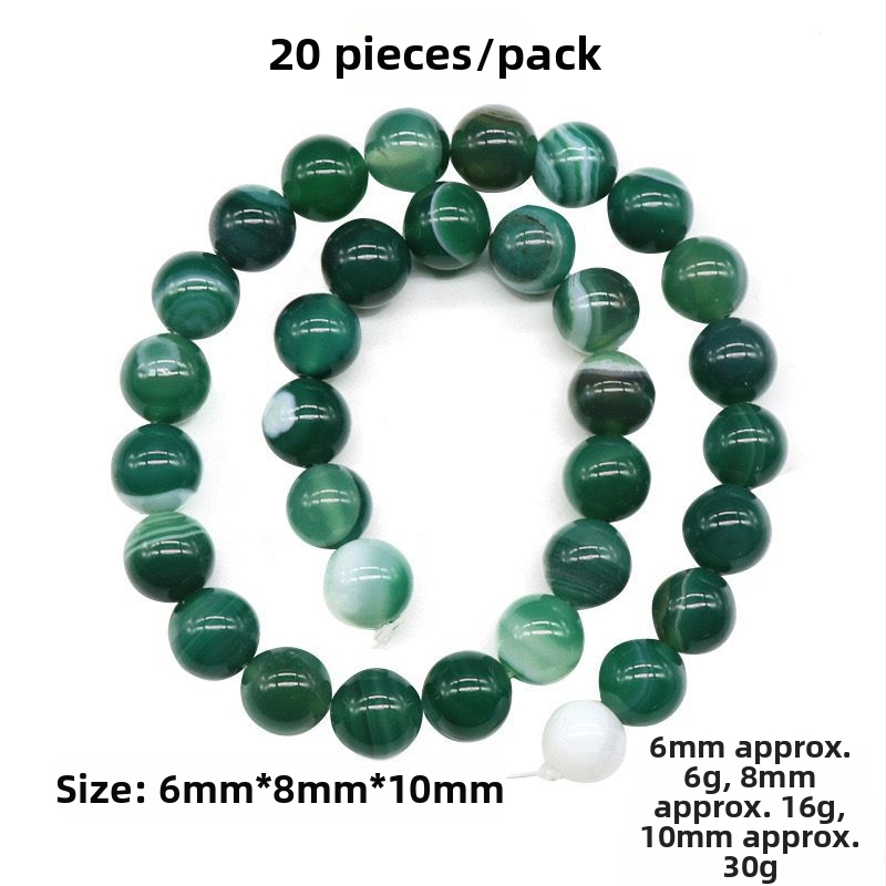 20/balenie okrúhlych korálok z prírodného achátu, voľných korálok, korálkových náramkov, náhrdelníkov, šperkov, doplnkov, polotovarov, veľkoobchod