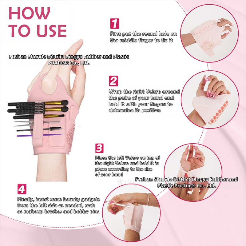 Silikónová podložka na make-up Amazon, pomocný ručný opasok, multifunkčná paleta, čistič štetcov na make-up, nástroj na krásu