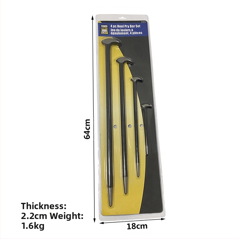 Комплект от 4 кръгли лостове, директни продажби от фабриката, с инструмент за премахване на пирони, термично обработени от двата края, 6"12"16"20" Efi лост