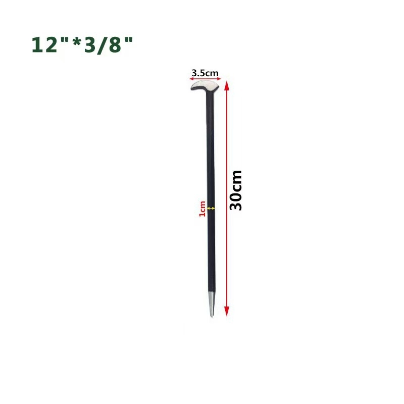 Tehase otsemüügi 4-osaline ümmarguse vardaga kangide komplekt, naelaeemaldaja, mõlemast otsast kuumtöödeldud 6"12"16"20" EFI kang