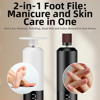 Naujas elektrinis pėdų šlifuoklis, įkraunamas automatinis pėdų šlifuoklis, pėdų šlifuoklis, negyvos odos šalinimo įrankis, dviejų viename nagų šlifuoklis