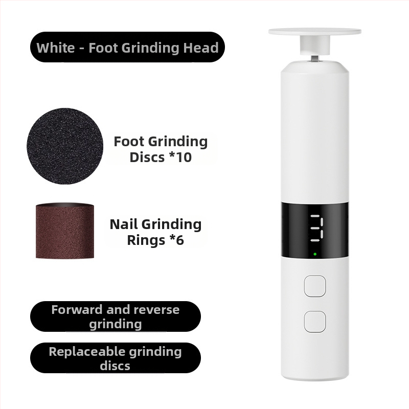 Naujas elektrinis pėdų šlifuoklis, įkraunamas automatinis pėdų šlifuoklis, pėdų šlifuoklis, negyvos odos šalinimo įrankis, dviejų viename nagų šlifuoklis