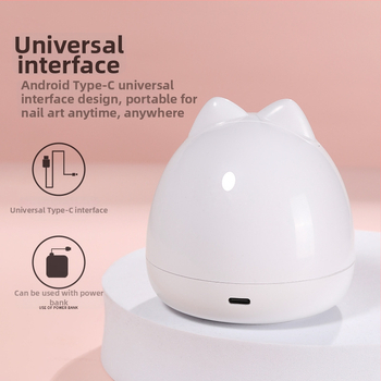 Μίνι μηχανή φωτοθεραπείας νυχιών γάτας Q αξιολάτρευτη κόλλα νυχιών γρήγορης ξήρανσης με λάμπα ψησίματος LED, φορητά εργαλεία νυχιών χονδρικής