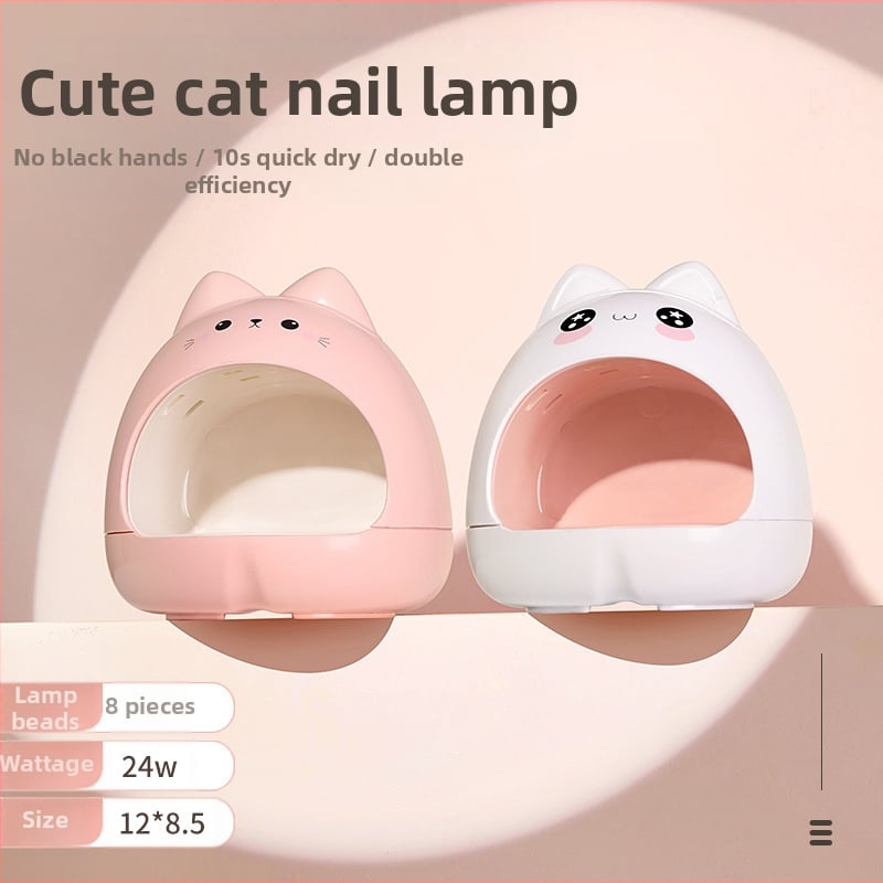 Mini katės nagų šviesos terapijos aparatas Q žavinga animacinė greitai džiūstanti nagų klijų LED kepimo lempa nešiojamiems nagų dailės įrankiams didmeninė prekyba