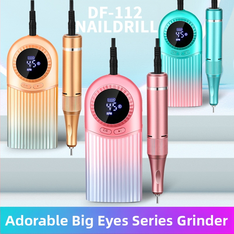 Vysokovýkonná, dlhotrvajúca vŕtačka na nechty a odlakovač na nechty, rýchla, tichá a bez vibrácií, efektívna a tichá