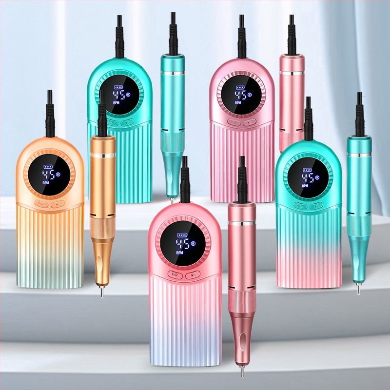 Vysokovýkonná, dlhotrvajúca vŕtačka na nechty a odlakovač na nechty, rýchla, tichá a bez vibrácií, efektívna a tichá