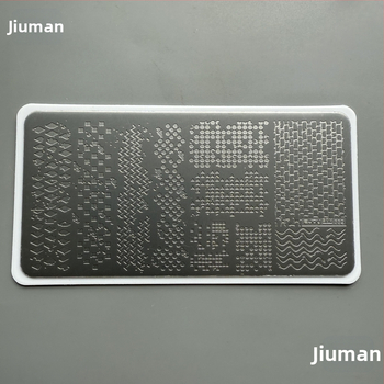 Πίνακας μεταφοράς νυχιών Πίνακας εκτύπωσης λουλουδιών σε στυλ γραμμής από χάλυβα, γατάκι, κουτάβι, λεπτό μοτίβο