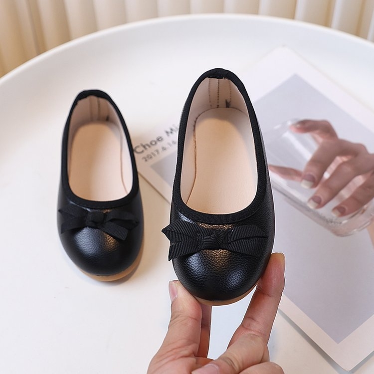 2025. gada pavasara un rudens vienkāršas meiteņu ādas kurpes jaunas bantītes meiteņu mazuļu bērnu kurpes apaļas galvas mīkstas zoles princeses kurpes