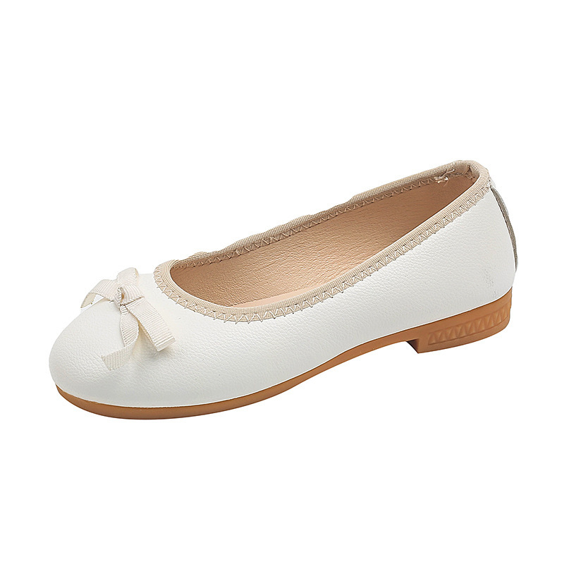 2025. gada pavasara un rudens vienkāršas meiteņu ādas kurpes jaunas bantītes meiteņu mazuļu bērnu kurpes apaļas galvas mīkstas zoles princeses kurpes