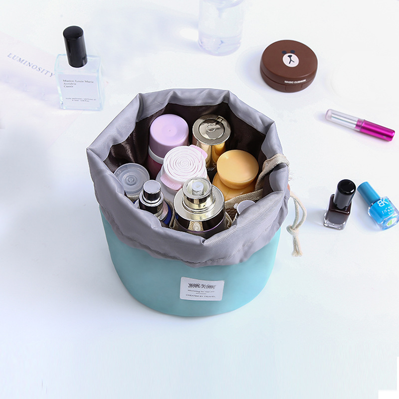 Geantă cosmetică cilindrică în stil coreean, geantă de depozitare impermeabilă pentru călătorii în aer liber, capacitate mare, logo-ul vânzărilor directe din fabrică