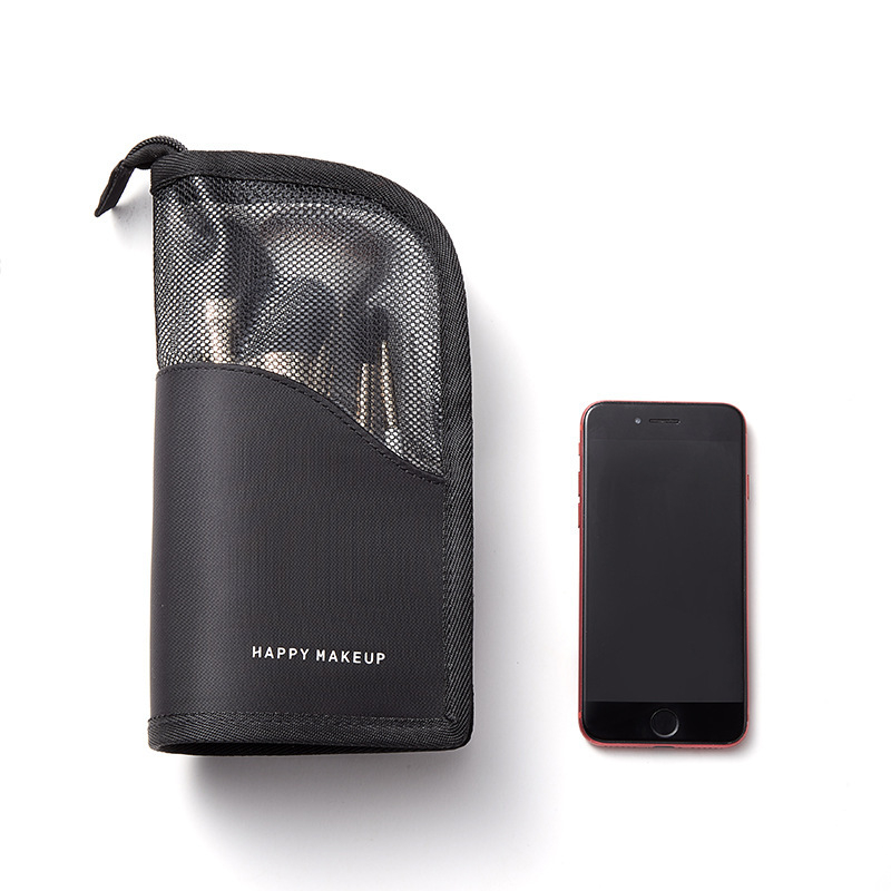 „HappyMakeup“ vertikali kosmetikos rankinė, nešiojama, didelės talpos, permatoma, vertikali kosmetikos šepetėlių laikymo rankinė