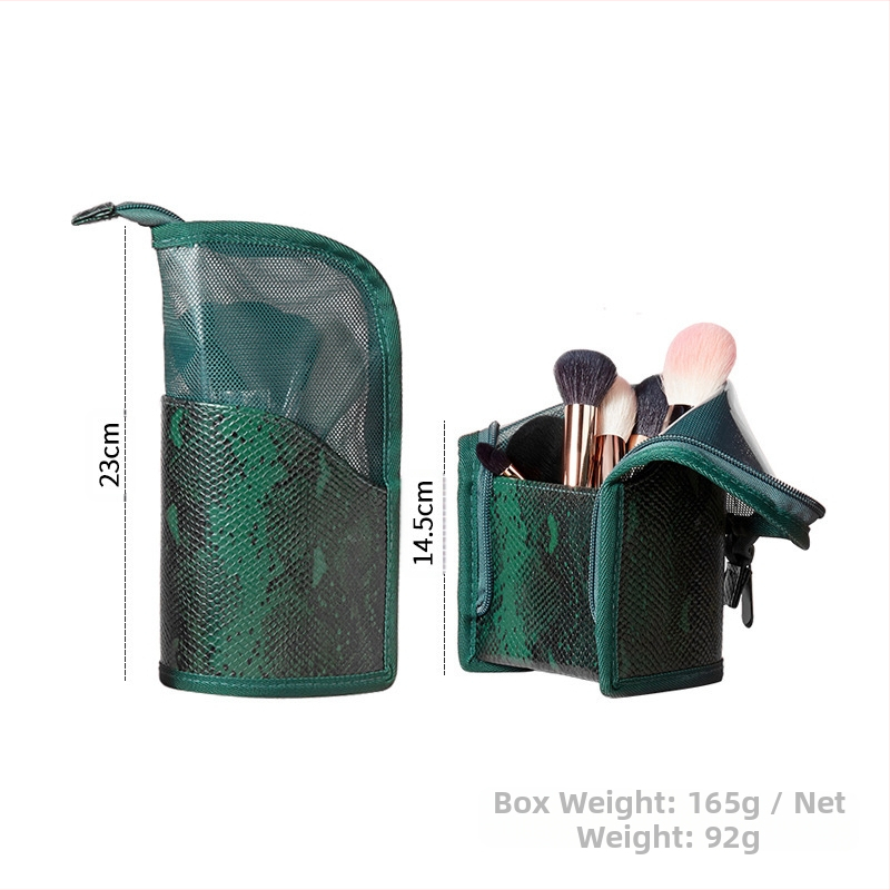 HappyMakeup vertikaalne kosmeetikakott kaasaskantav PVC suure mahutavusega läbipaistev vertikaalne kosmeetikapintslite hoiukott