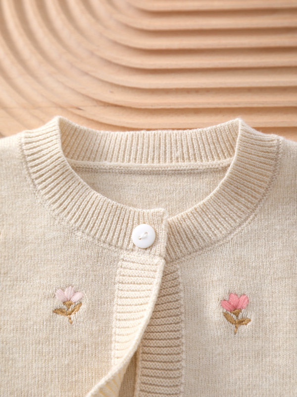 Proljetni i ljetni kardigan s dugim rukavima i vezom za dječake i djevojčice, 2025.