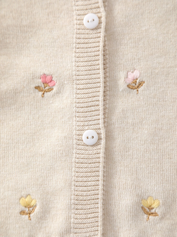 Proljetni i ljetni kardigan s dugim rukavima i vezom za dječake i djevojčice, 2025.