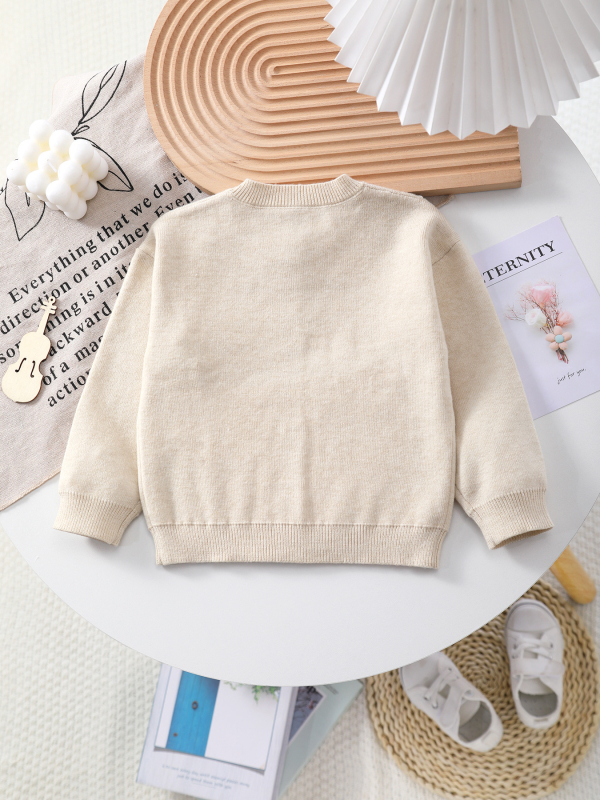 Proljetni i ljetni kardigan s dugim rukavima i vezom za dječake i djevojčice, 2025.