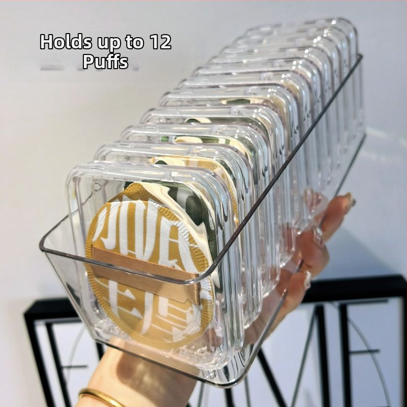 Преносима кутия за съхранение на празни пудри, прозрачна и чиста, преносима за бизнес пътувания, сладък грим на плота, баня в стил Ins